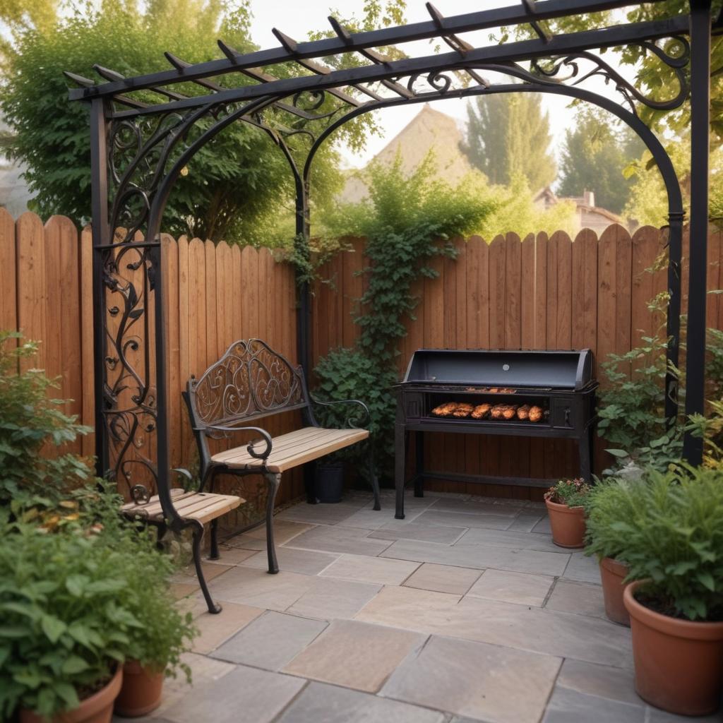 Металлические мангалы, садовые скамейки, арки и дровницы: виды, конструкция и назначение